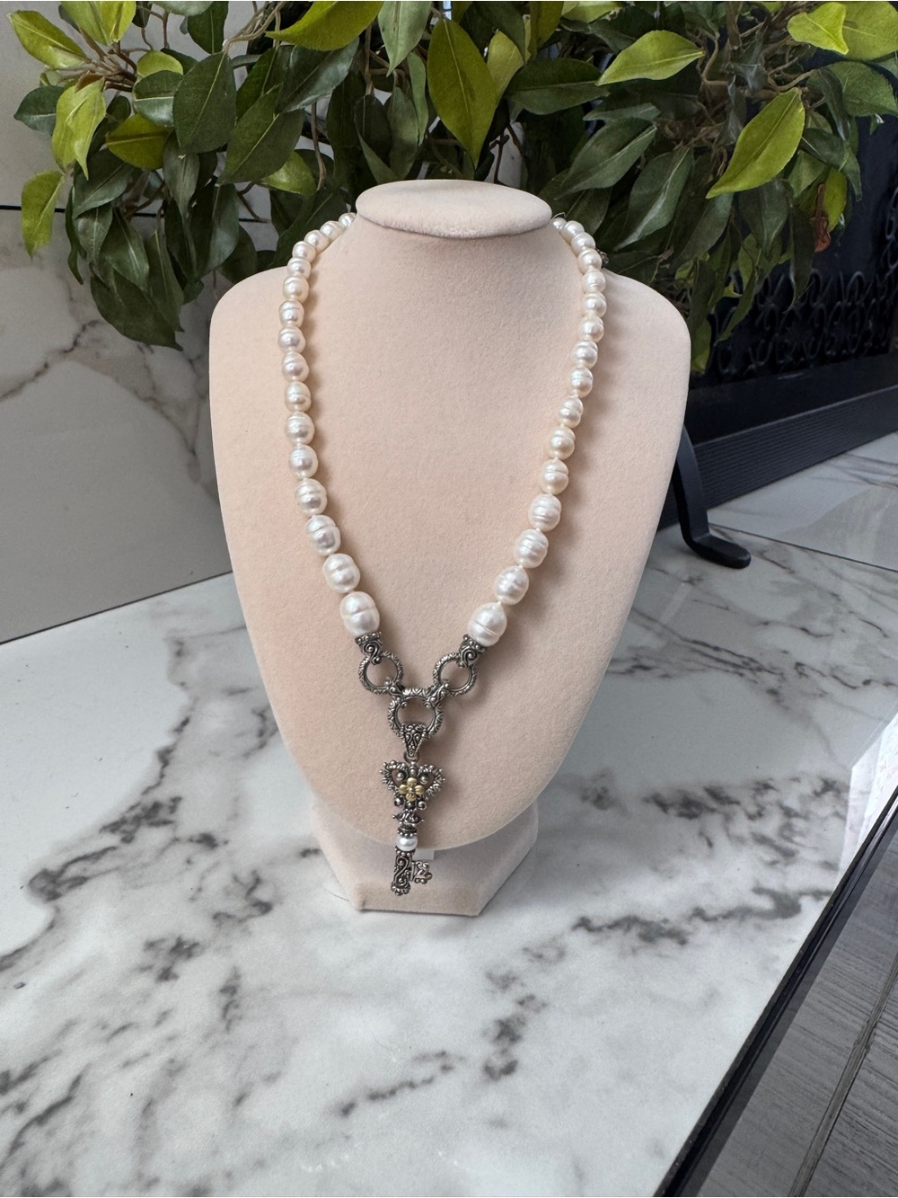 Bixby 925 18 k pearls necklace